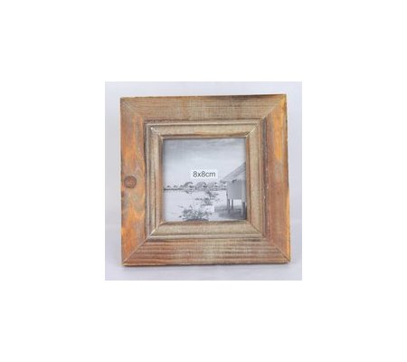 Fotorámeček dřevěný 14x14x2cm hnědý antik