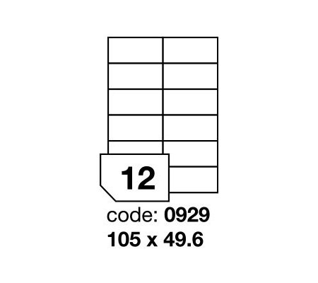 Samolepící  etikety 105x49.6mm, 100archů