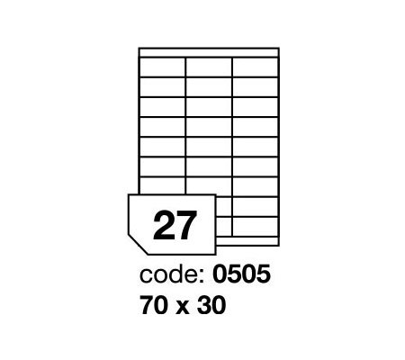 Samolepící etikety 70x30mm, 100archů
