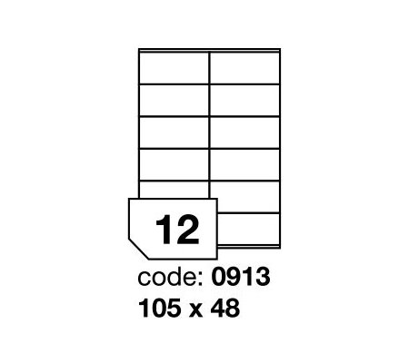 Samolepící etikety 105x48mm, 100archů