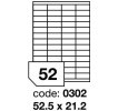 Samolepící etikety 52.5x21.2mm, 100archů