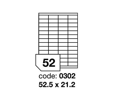 Samolepící etikety 52.5x21.2mm, 100archů
