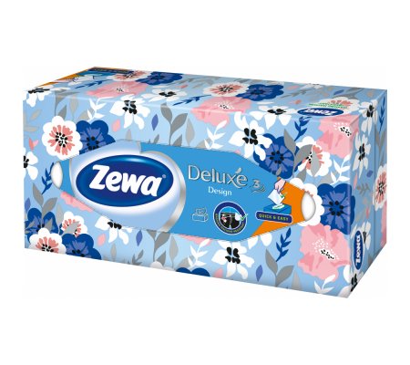 Kapesníčky papírové 3vrstvé Zewa Deluxe Family, 90ks v boxu