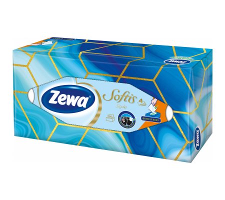 Kapesníčky papírové 4vrstvé Zewa Softis Style, 80ks v boxu