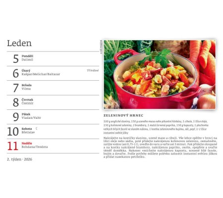 Kalendář Česká kuchyně