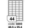 Samolepící etikety 48.5x25.4mm, 100archů