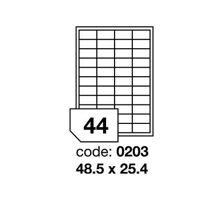 Samolepící etikety 48.5x25.4mm, 100archů