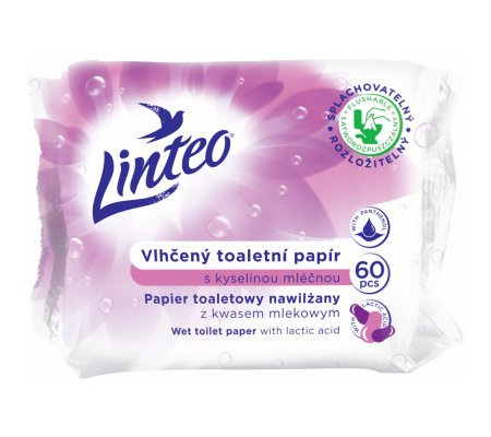 Toaletní papír vlhčený s kyselinou mléčnou