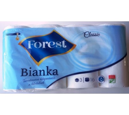 Toaletní papír Forest Bianca, 3vrstvý, 16rolí
