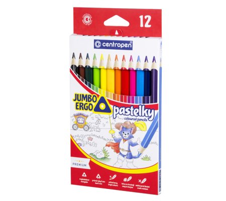 Pastelky Centropen Jumbo trojhranné 12ks