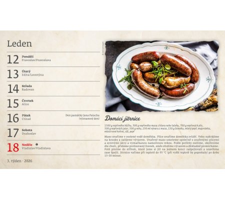 Kalendář Babiččiny recepty