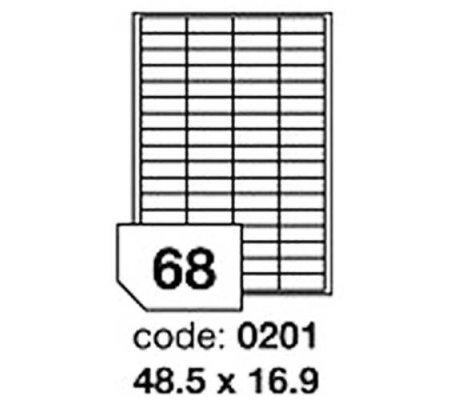 Samolepící etikety 48,5x16,9mm, 100archů