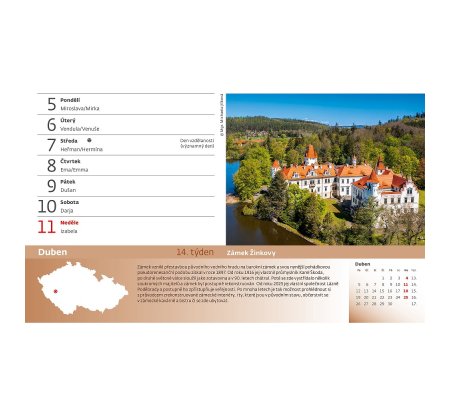 Kalendář 55 turistických nej Čech, Moravy a Slezska