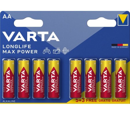 Baterie Varta Longlife Max Power alkaline AA 8ks