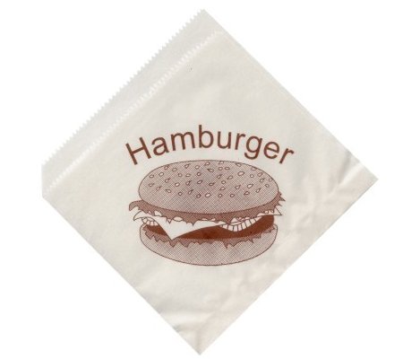 Sáček papírový na hamburger 16x16cm, 250ks