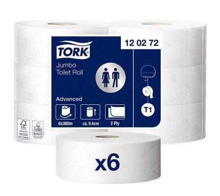 Toaletní papír TORK Advanced JUMBO 26cm, 2vrstvý, 6rolí