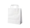 Papírová taška 220+10mx280mm bílá, ploché ucho
