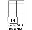 Samolepící etikety 105x42.4 mm, 100archů