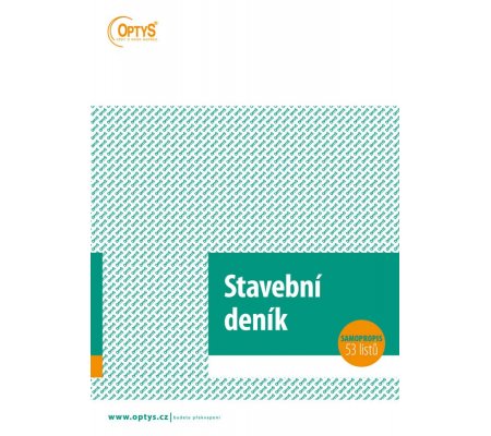 Stavební deník A4, samopropis, 53 listů