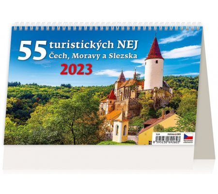 Kalendář 55 turistických nej Čech, Moravy a Slezska