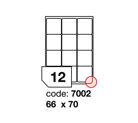 Samolepící etikety 66x70mm, 100archů
