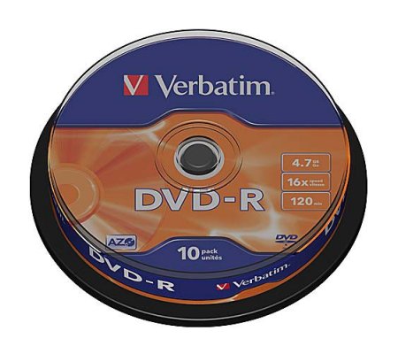 Verbatim DVD-R, 120min, 4,7GB, 16x,  AZO, 10ks