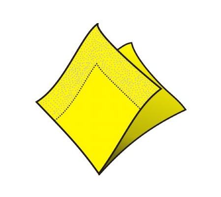 Ubrousky 2-vrstvé 33x33 žluté, 50ks
