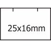 Cenové etikety do kleští 25x16, hranaté bílé