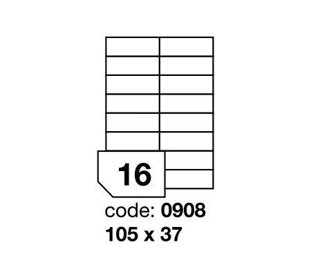 Samolepící etikety 105x37mm, 100archů