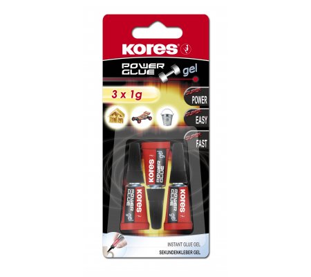 Lepidlo vteřinové  Kores Power glue 3x1g