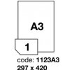 Samolepící etikety 297x420mm /A3/, 100archů