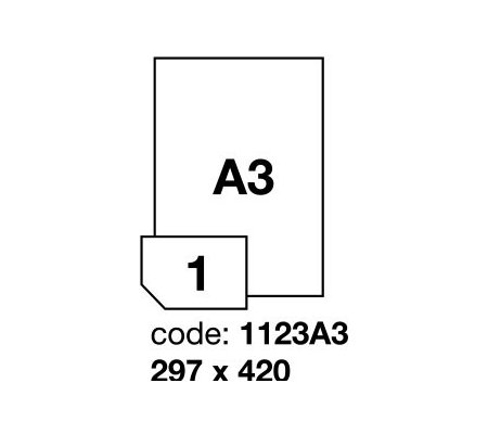 Samolepící etikety 297x420mm /A3/, 100archů