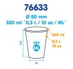 Kelímek papírový 330ml, Ø80mm, 50ks