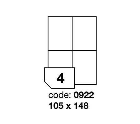 Samolepící etikety 105x148mm, 100archů