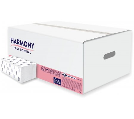 Ručníky HARMONY Professional ZZ, 2vrstvé bílé, 20balení