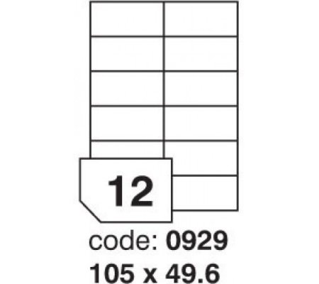 Samolepící  etikety 105x49.6mm, 100archů