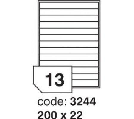Samolepící etikety 200x22mm, 100archů