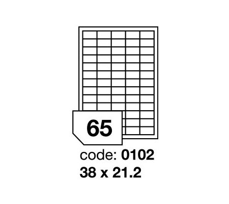 Samolepící etikety 38x21.2mm, 100archů