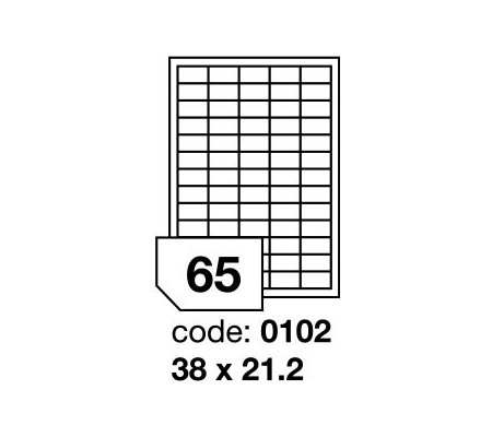 Samolepící etikety 38x21.2mm, 100archů