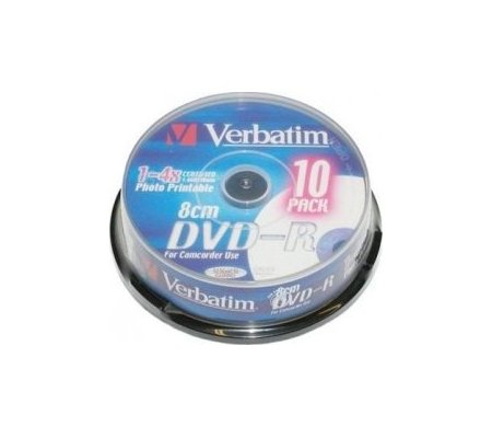 Verbatim DVD-R, mini, 1,46GB, 1-4x, Photo Printable, 10 ks