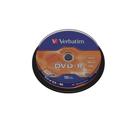 Verbatim DVD-R, 120min, 4,7GB, 16x,  AZO, 10ks