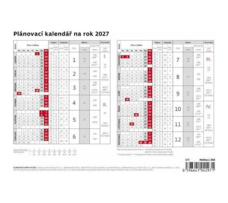 Kalendář Plánovací karta A5