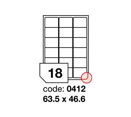 Samolepící etikety 63.5x46.6mm, 100archů