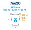 Kelímek papírový 200ml, Ø73mm, 50ks