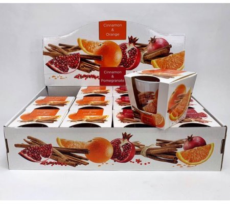 Svíčka v konickém skle 115g Cinnamon-Orange