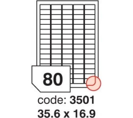 Samolepící etikety 35.6x16.9mm, 100archů