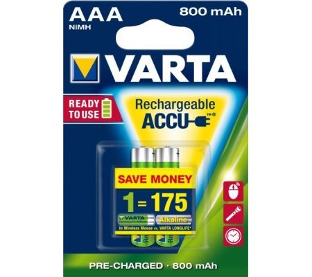 Baterie Varta ACCU nabíjecí 800MmAh AAA 2ks