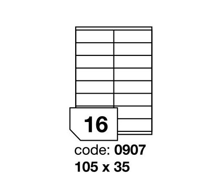 Samolepící etikety 105x35mm, 100archů