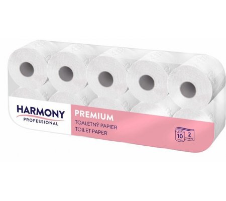 Toaletní papír HARMONY Premium bílý, 2vrstvý, 10ks