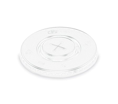 Víčko rPet s křížovým otvorem na kelímek Ø80mm, 100ks